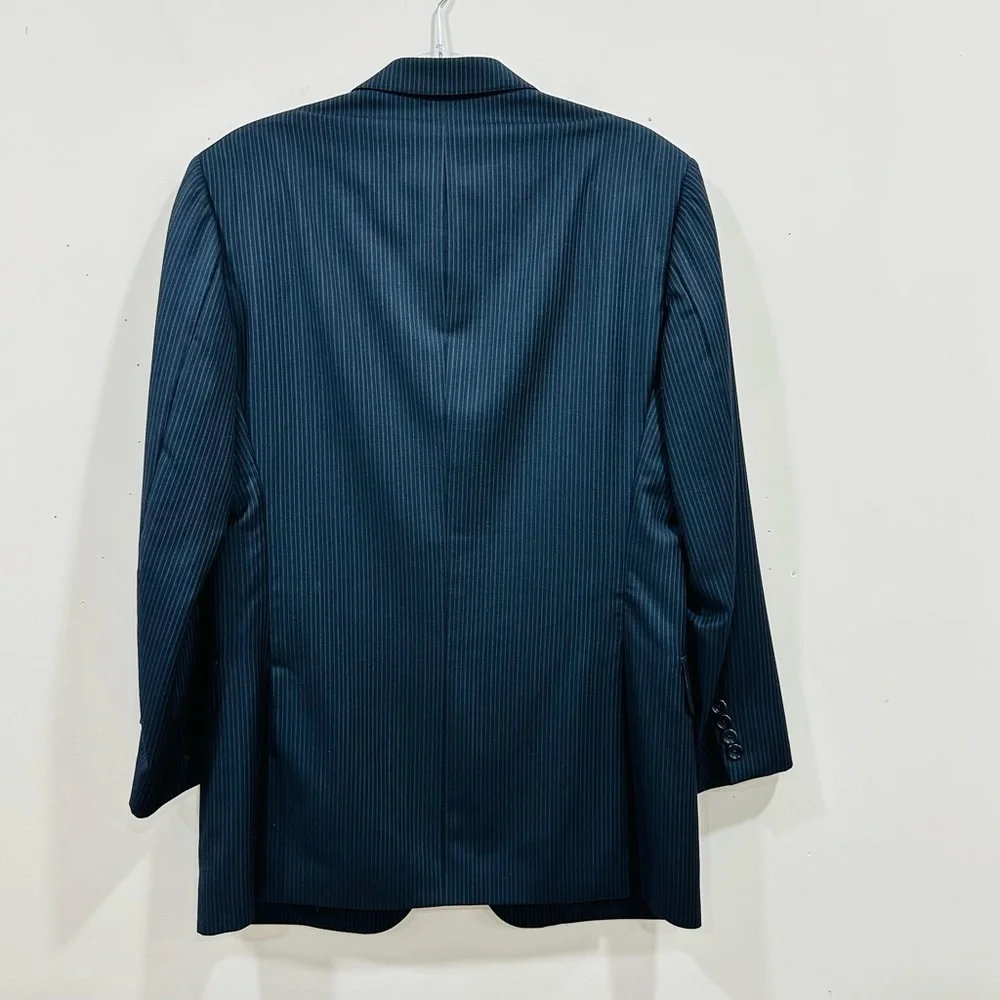 Brooks Brothers Regent Jacket Mens 40R Blue‎ Striped Wool Blazer Made In Italy